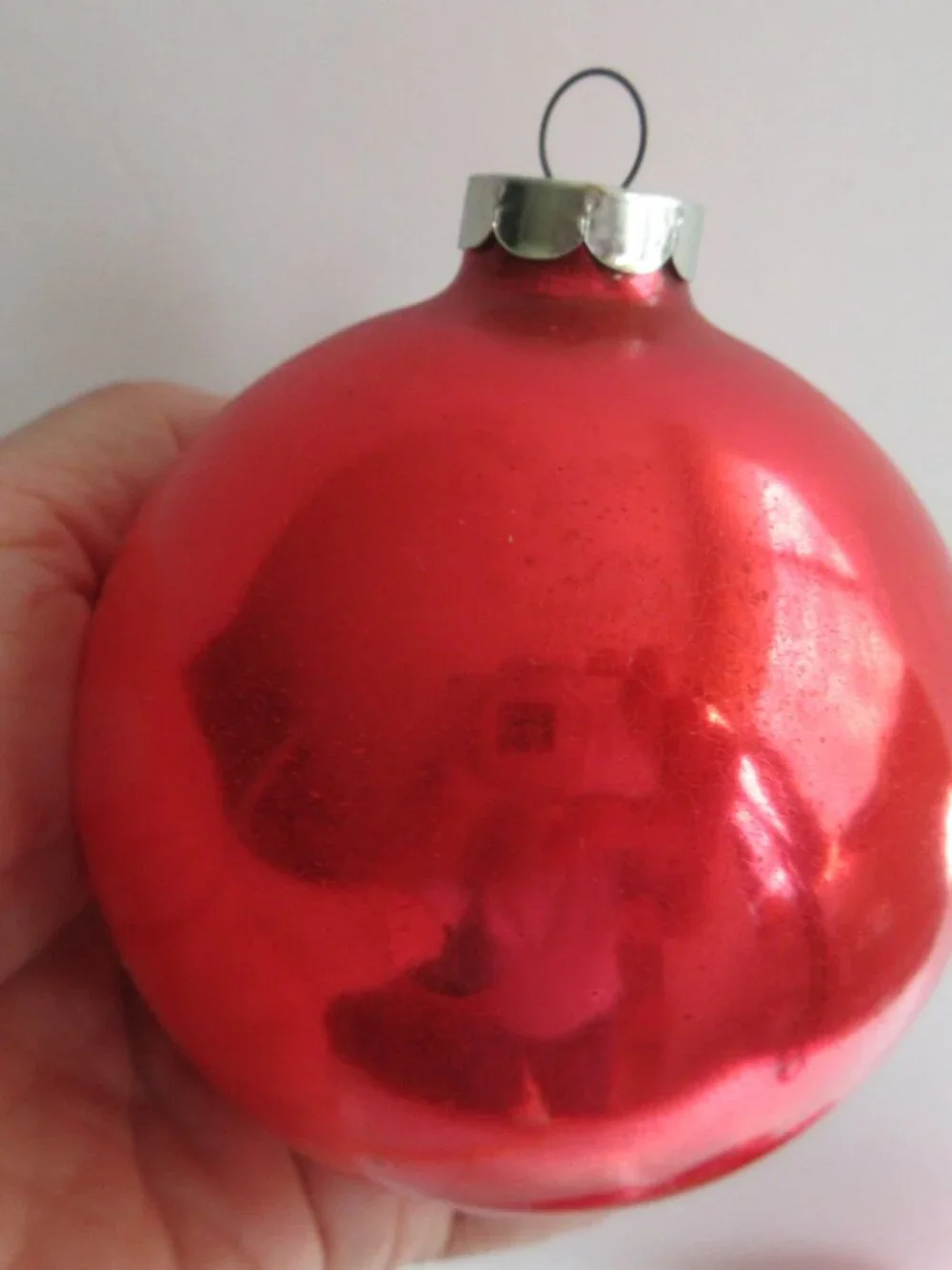 4 Shiny Brite Glass Ornaments Large (3